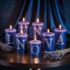 handcrafted ritual candles with magical inscriptions,