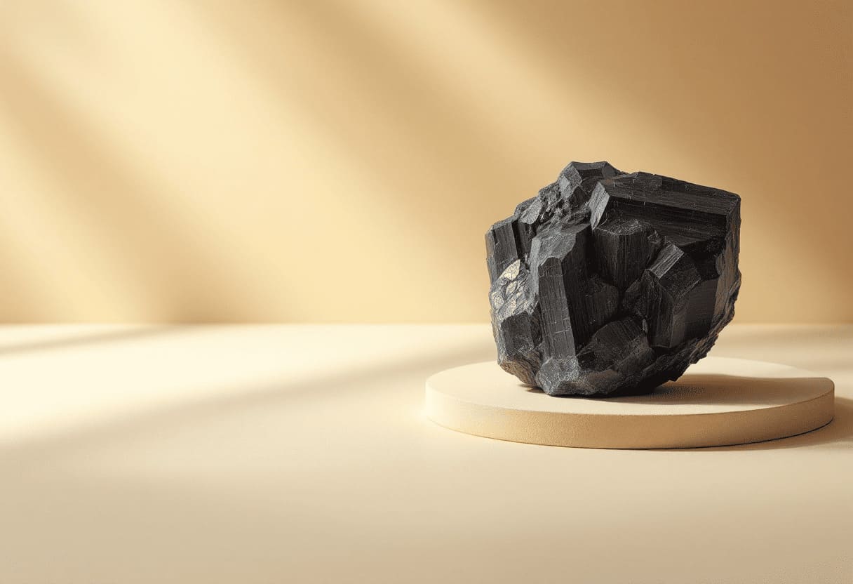 black tourmaline crystal raw stone dark protection