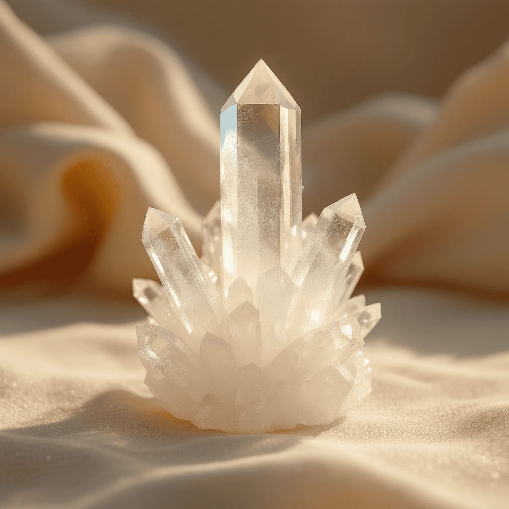 clear quartz crystal cluster transparent pure energy