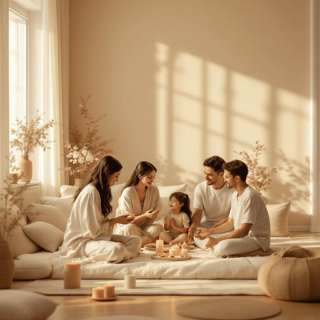 person meditating at peaceful home altar spiritual practice