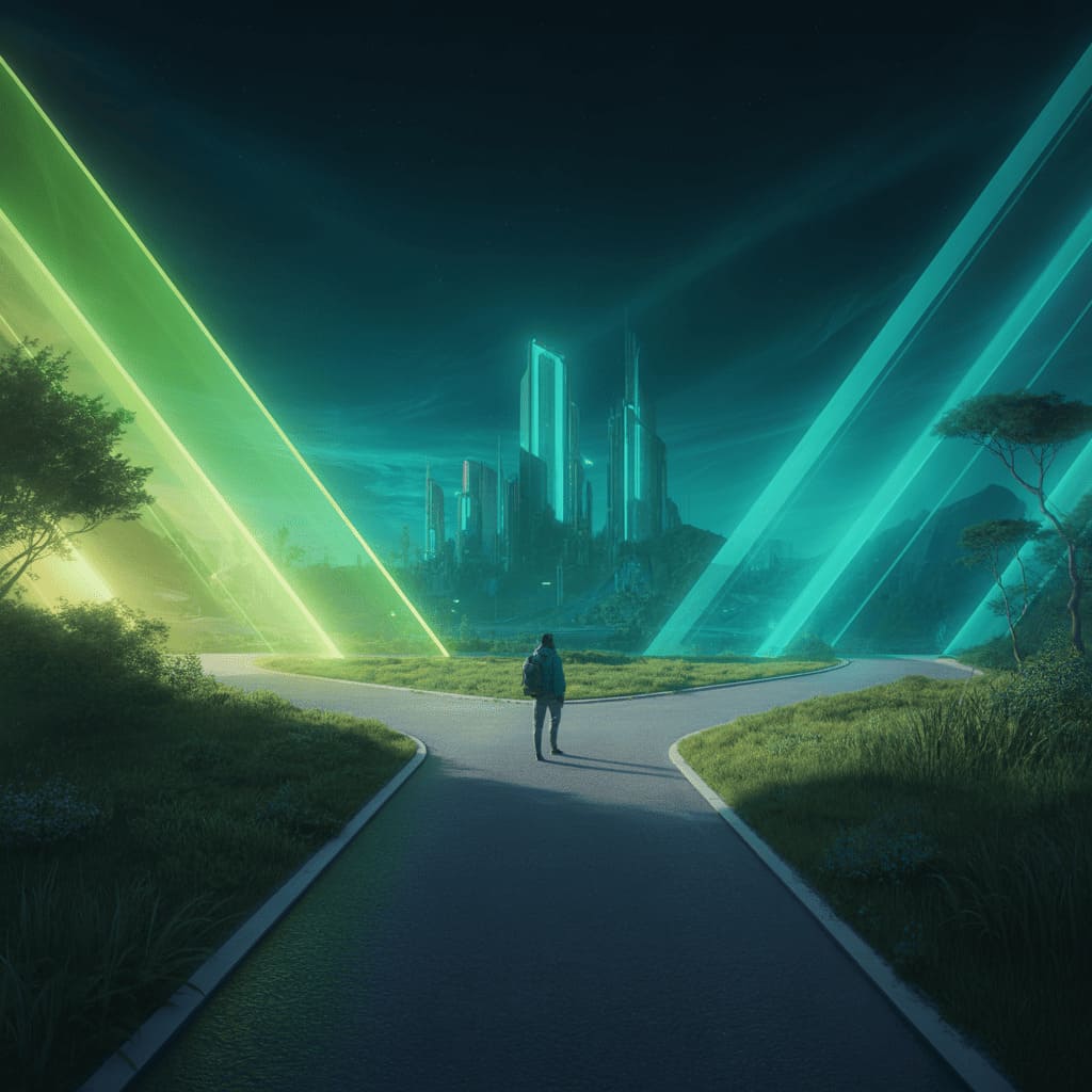 future choice crossroads decision humanity