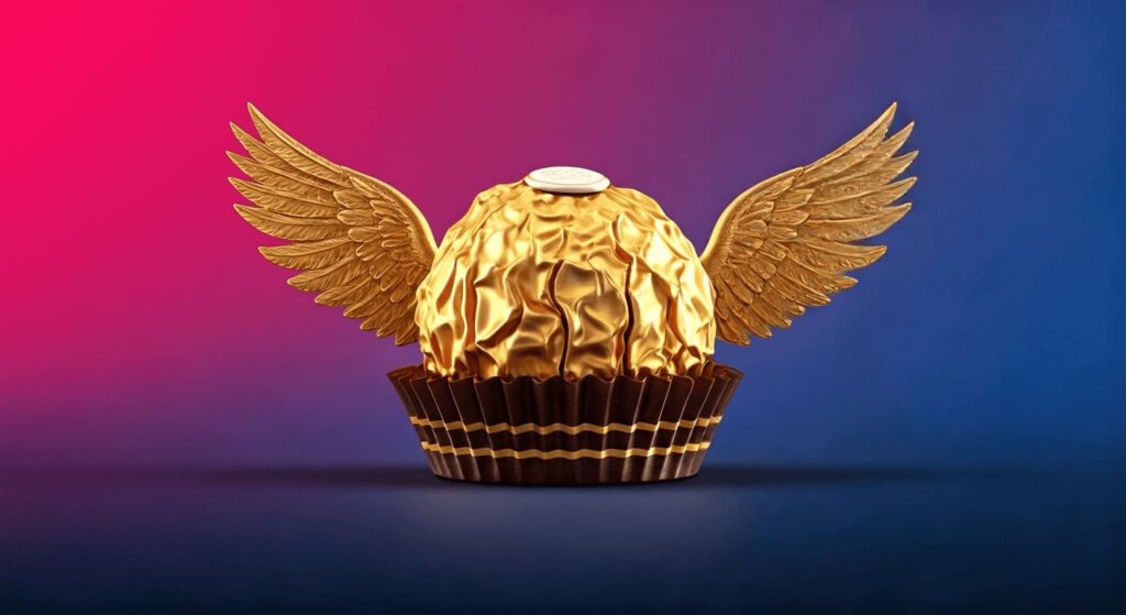 golden chocolate truffle ball