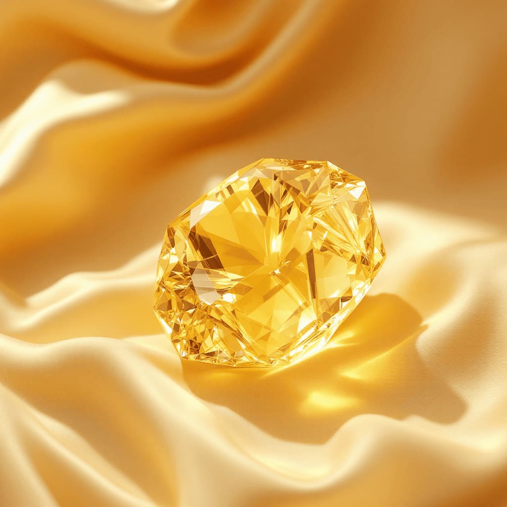 yellow citrine crystal sunny golden gemstone natural