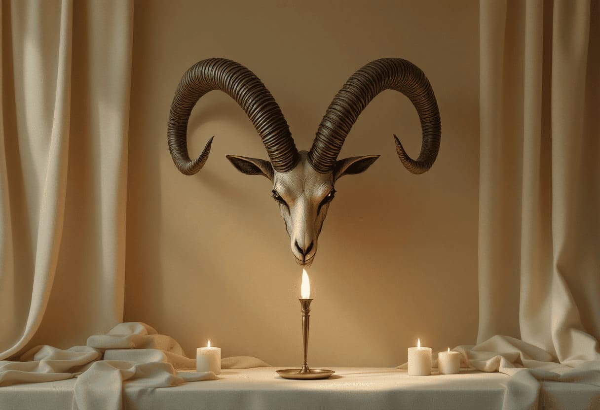 mystical goat head symbol Baphomet
