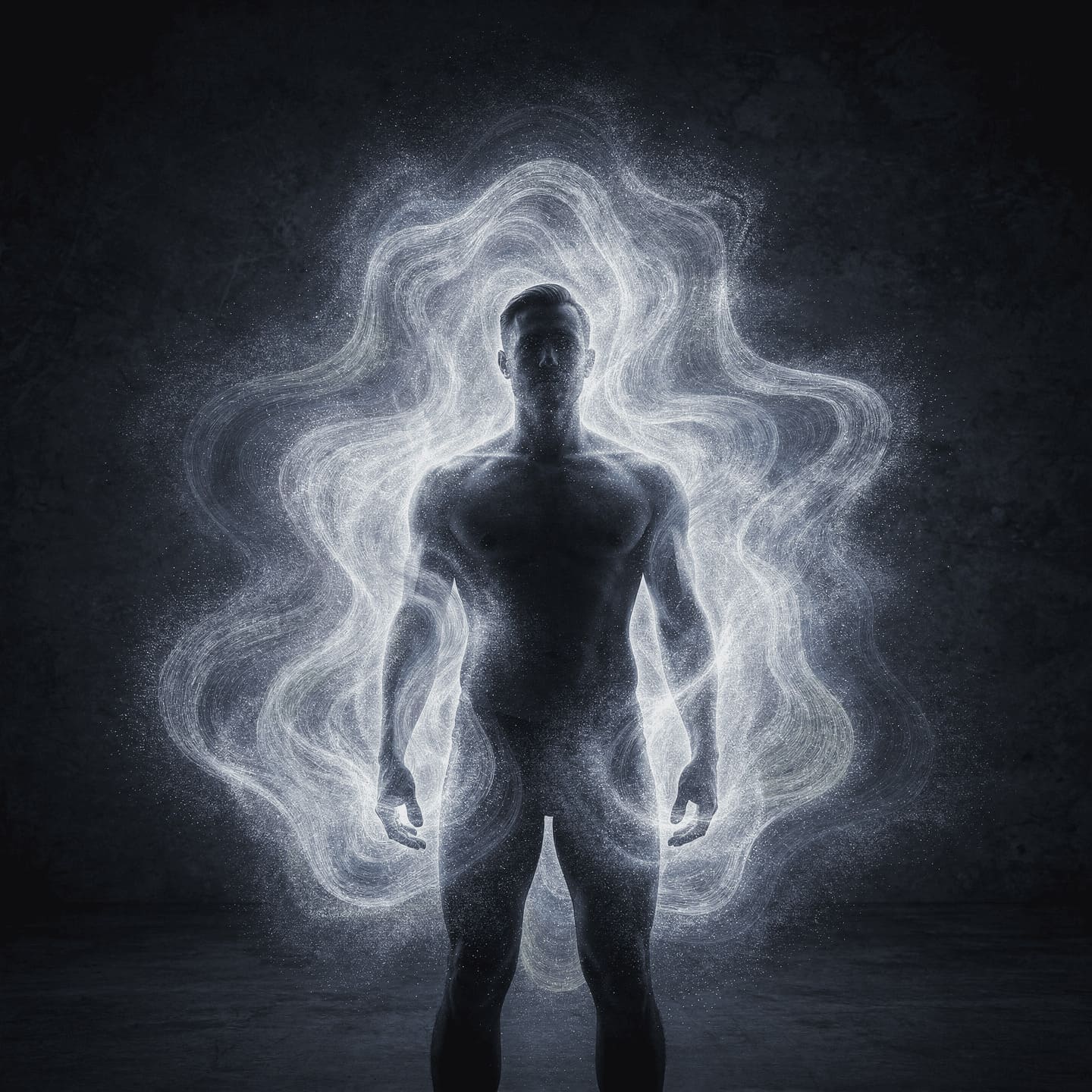 colorful human aura energy field radiant light