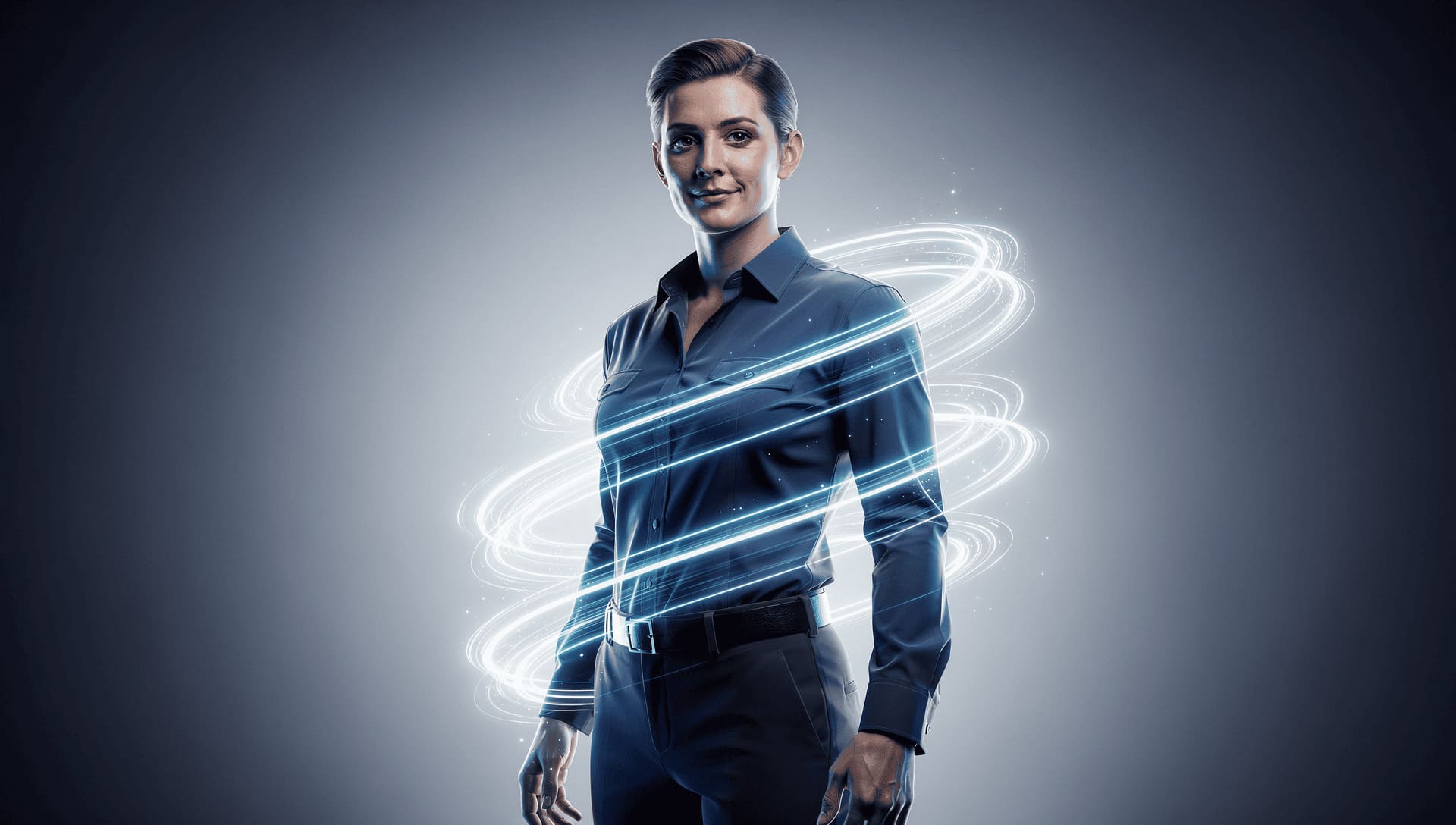 ethereal energy field glowing light around body