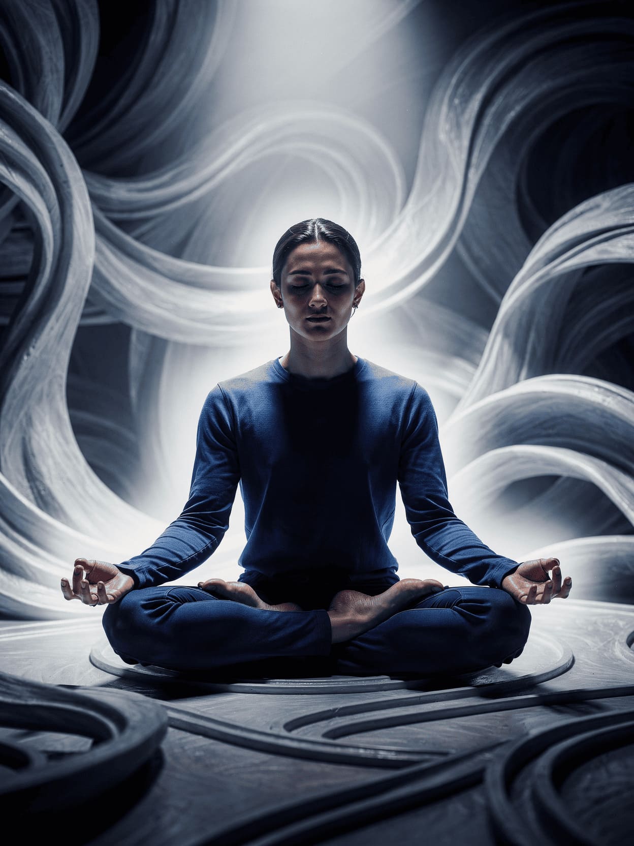 peaceful meditation spiritual enlightenment glowing aura